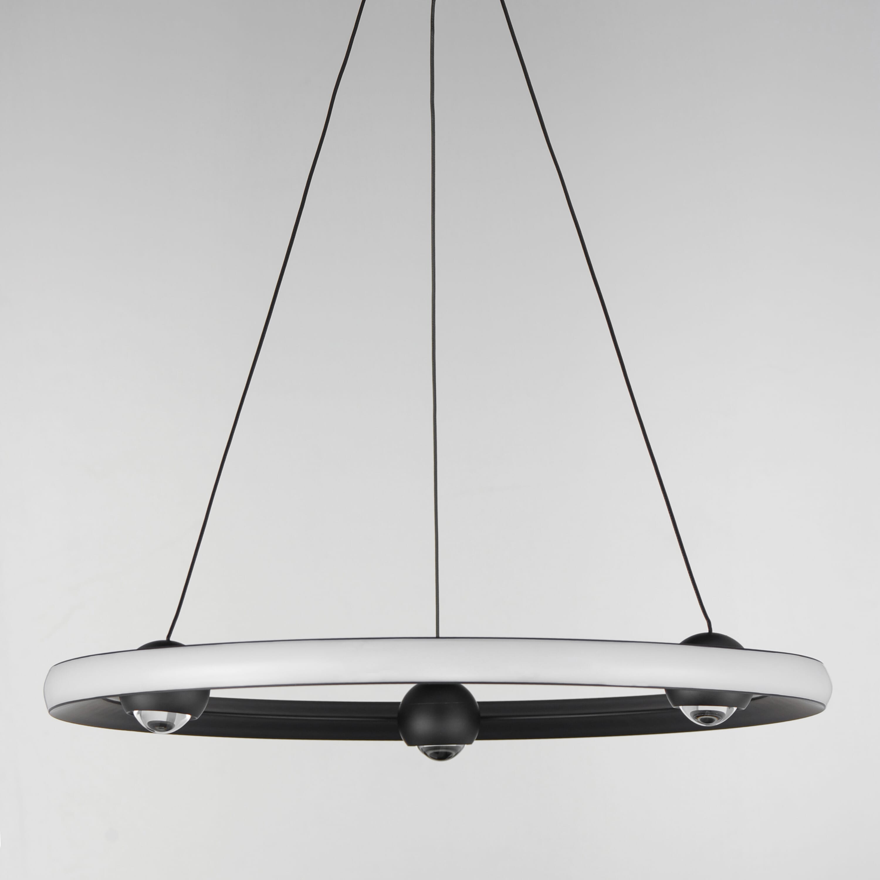 ET2 Lighting Nodes 1-Light Ring Pendant in Black