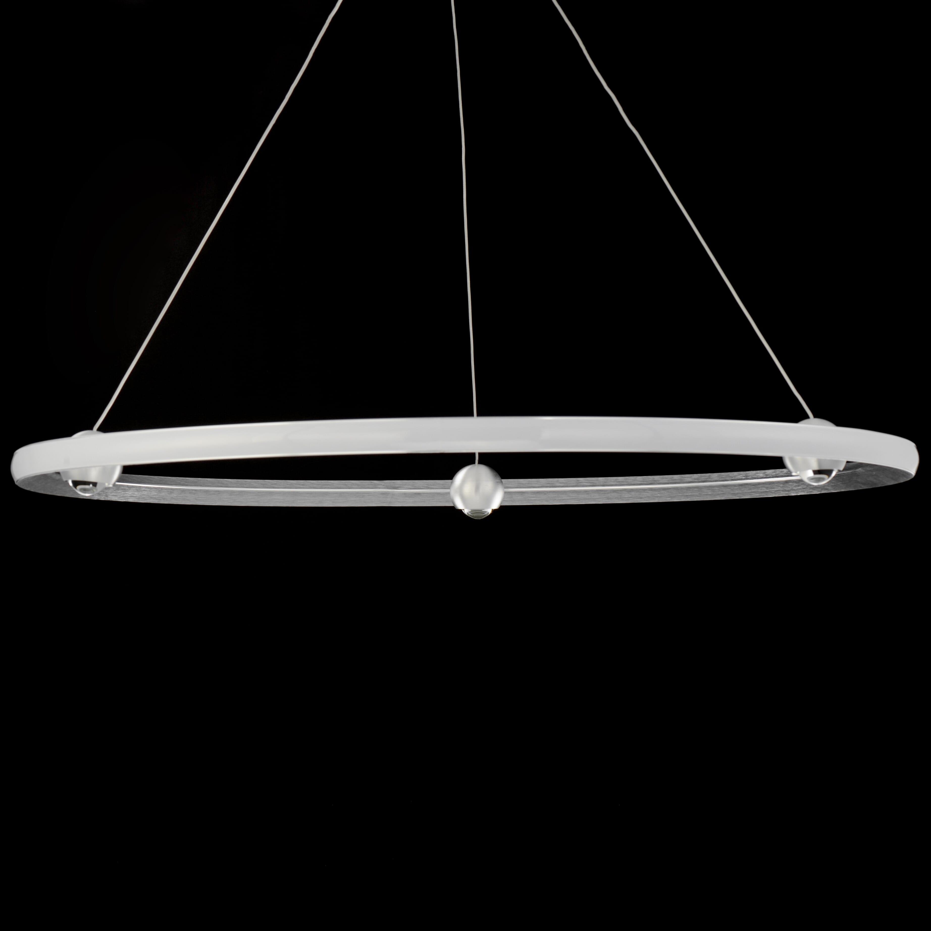 ET2 Lighting Nodes 1-Light Ring Pendant in Brushed Aluminum
