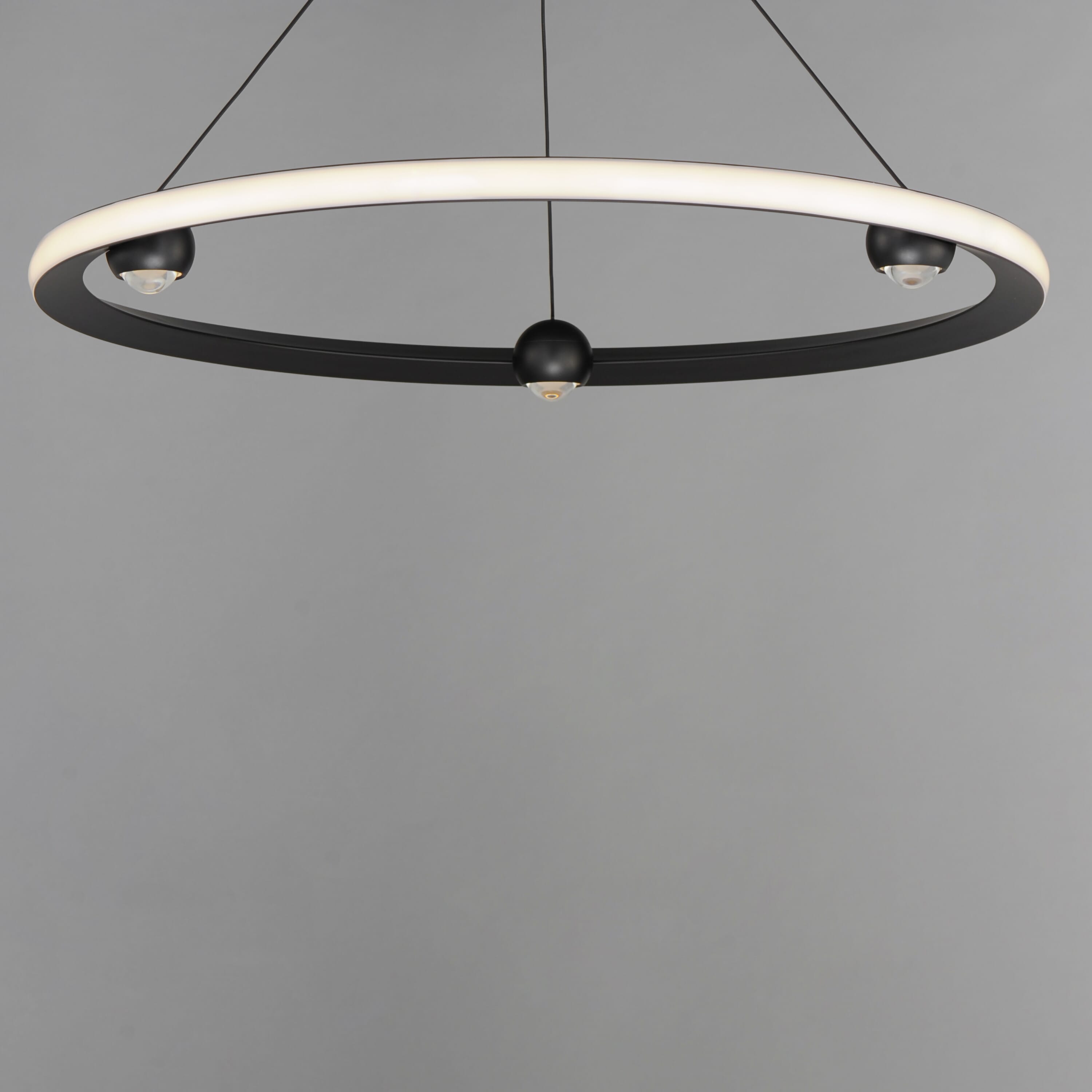 ET2 Lighting Nodes 1-Light Ring Pendant in Black