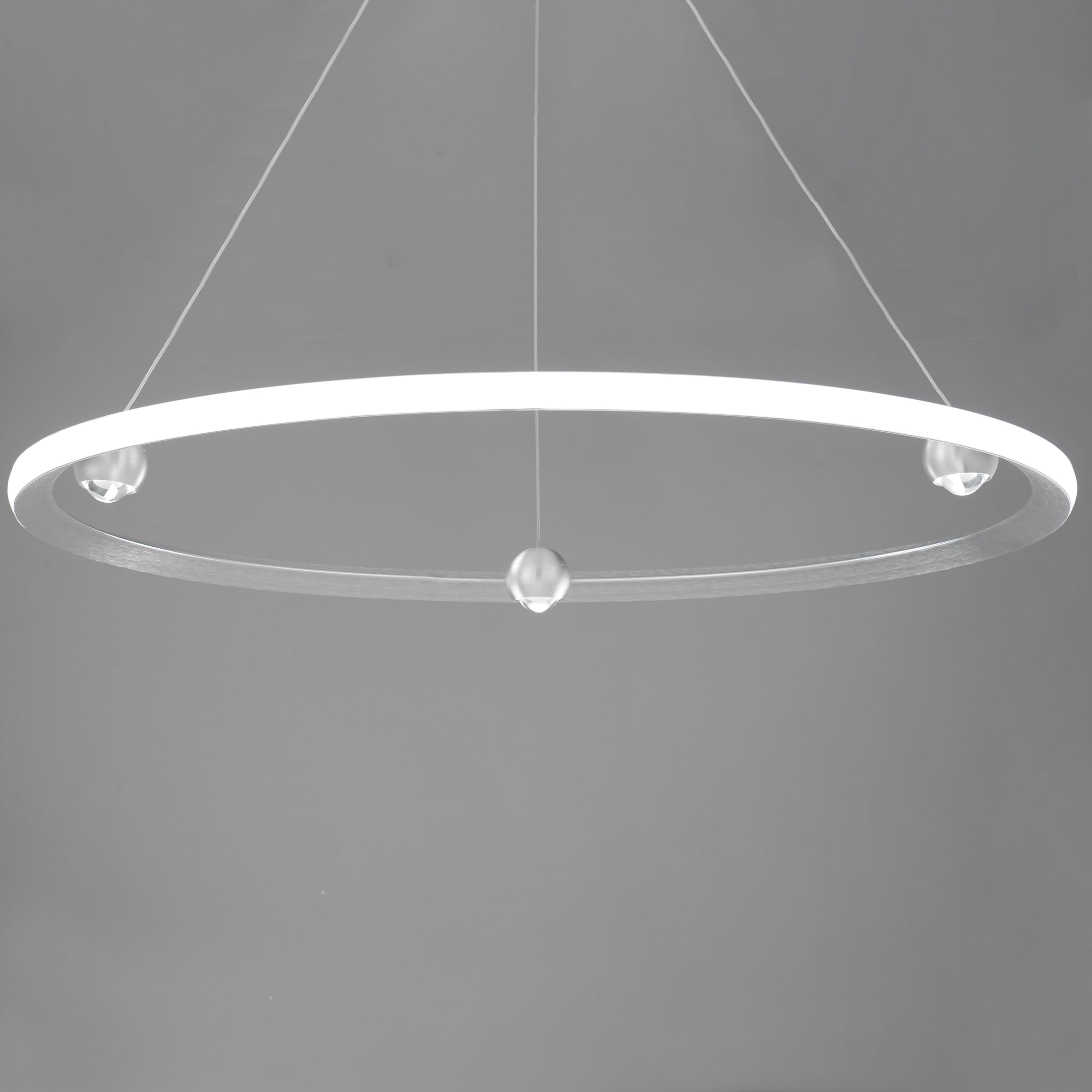 ET2 Lighting Nodes 1-Light Ring Pendant in Brushed Aluminum