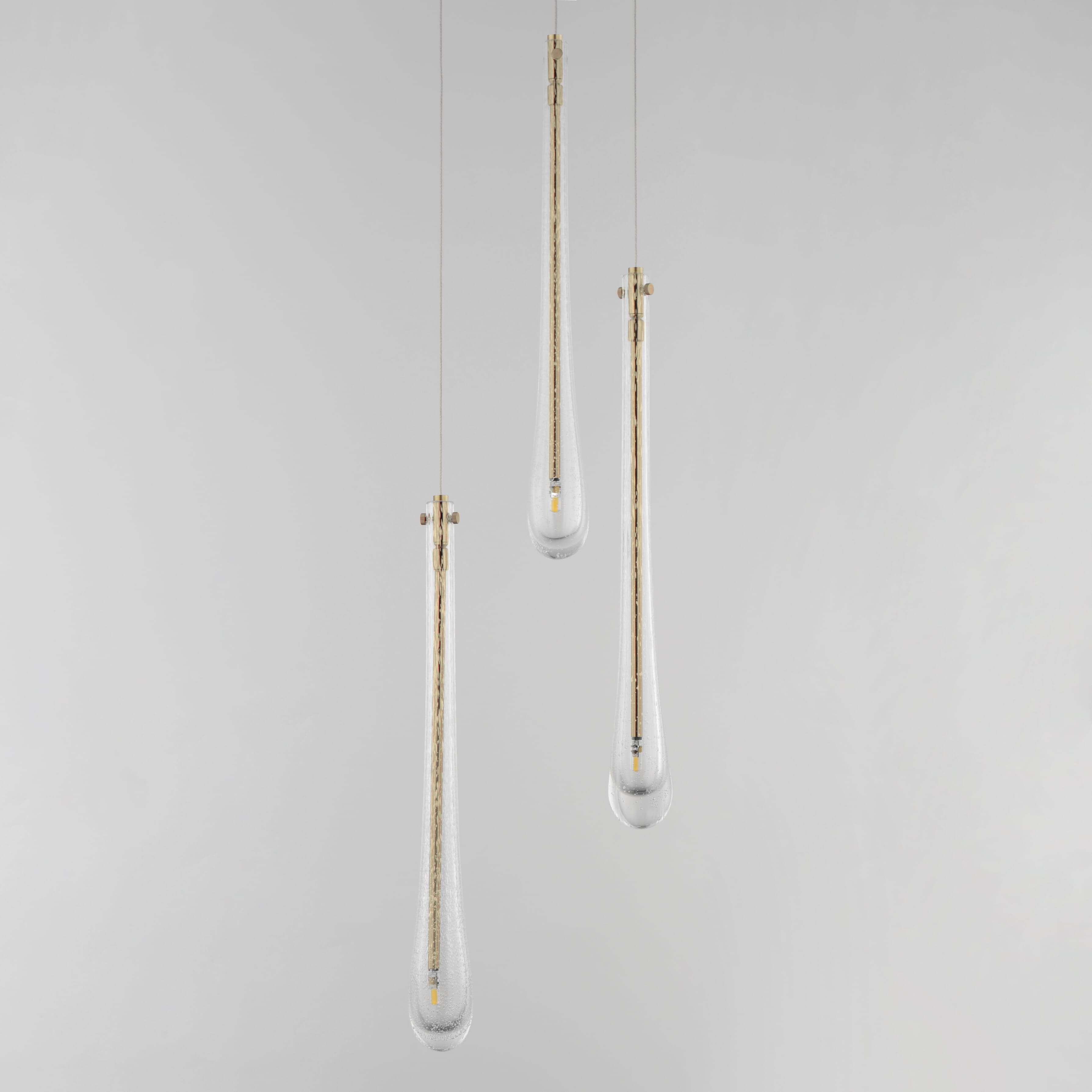 ET2 Lighting Stillo 3-Light Multi-Light Pendant in Gold