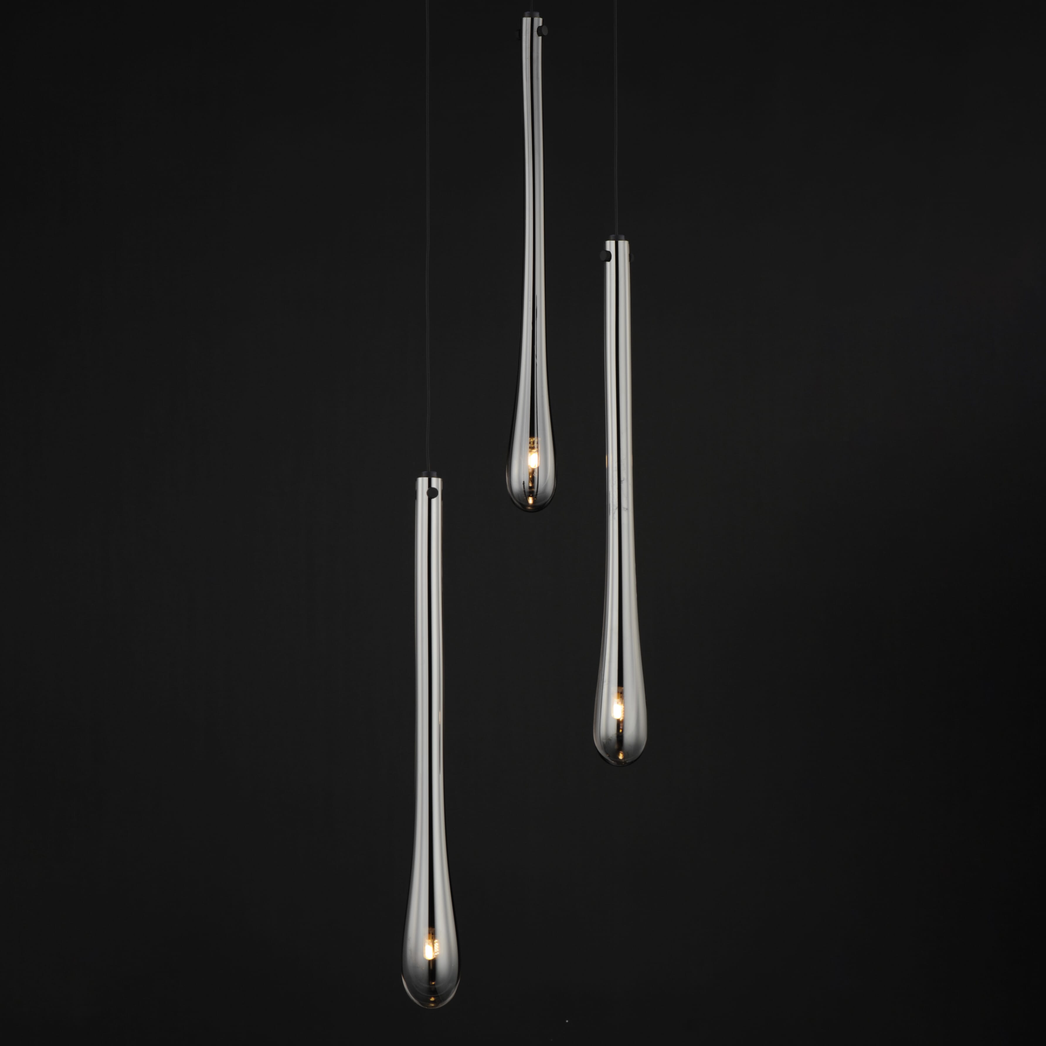 ET2 Lighting Stillo 3-Light Multi-Light Pendant in Black