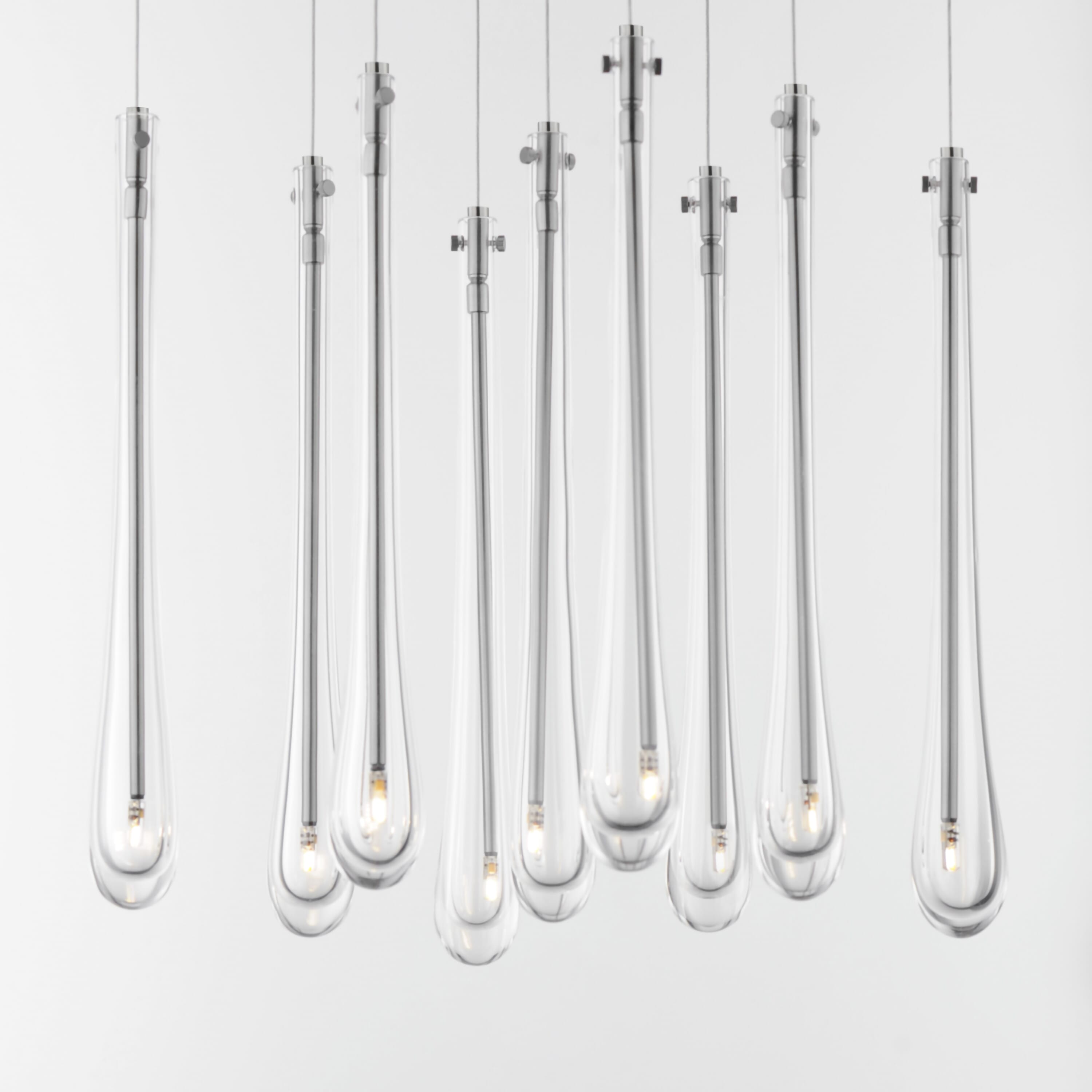 ET2 Lighting Stillo 9-Light Multi-Light Pendant in Satin Nickel