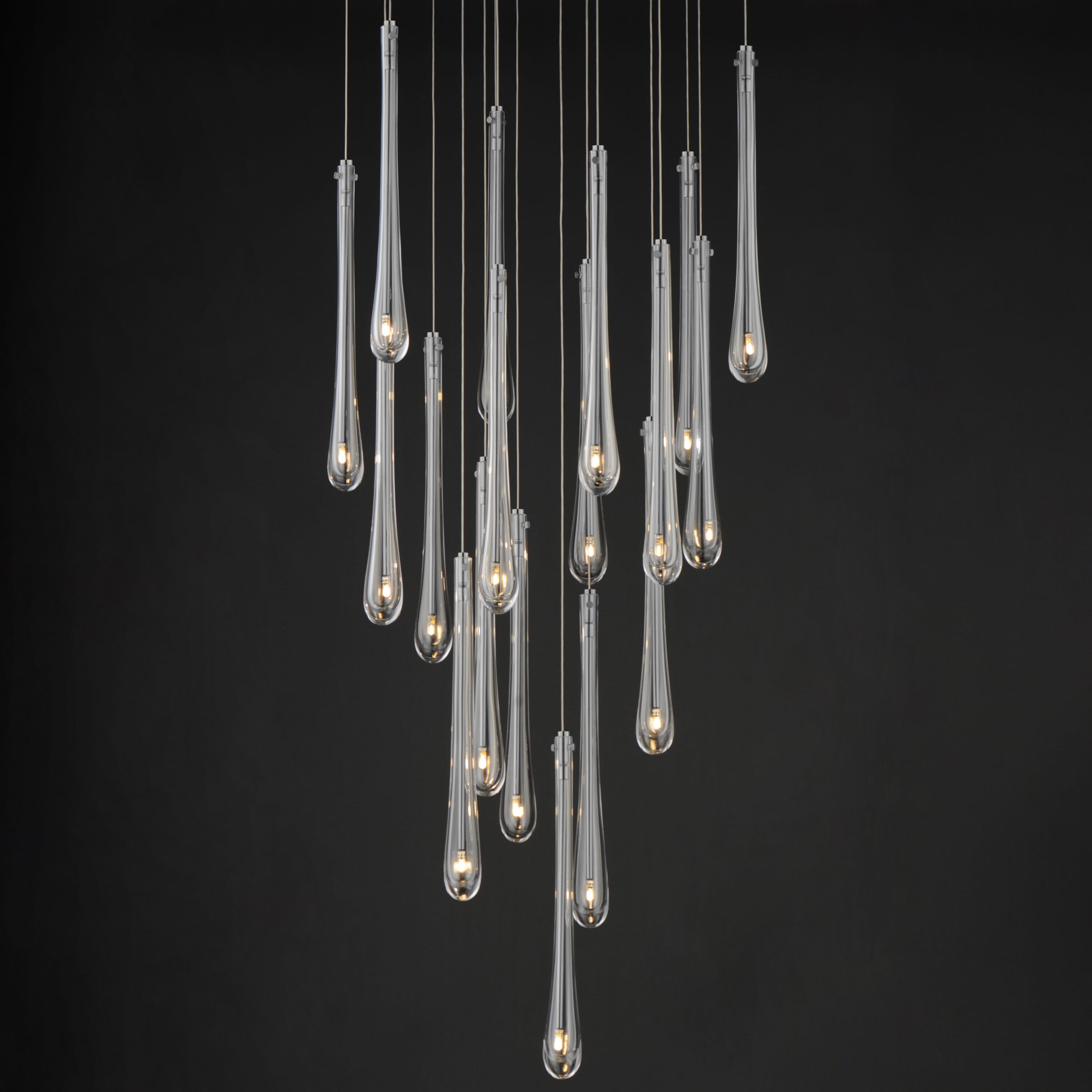 ET2 Lighting Stillo 18-Light Multi-Light Pendant in Satin Nickel