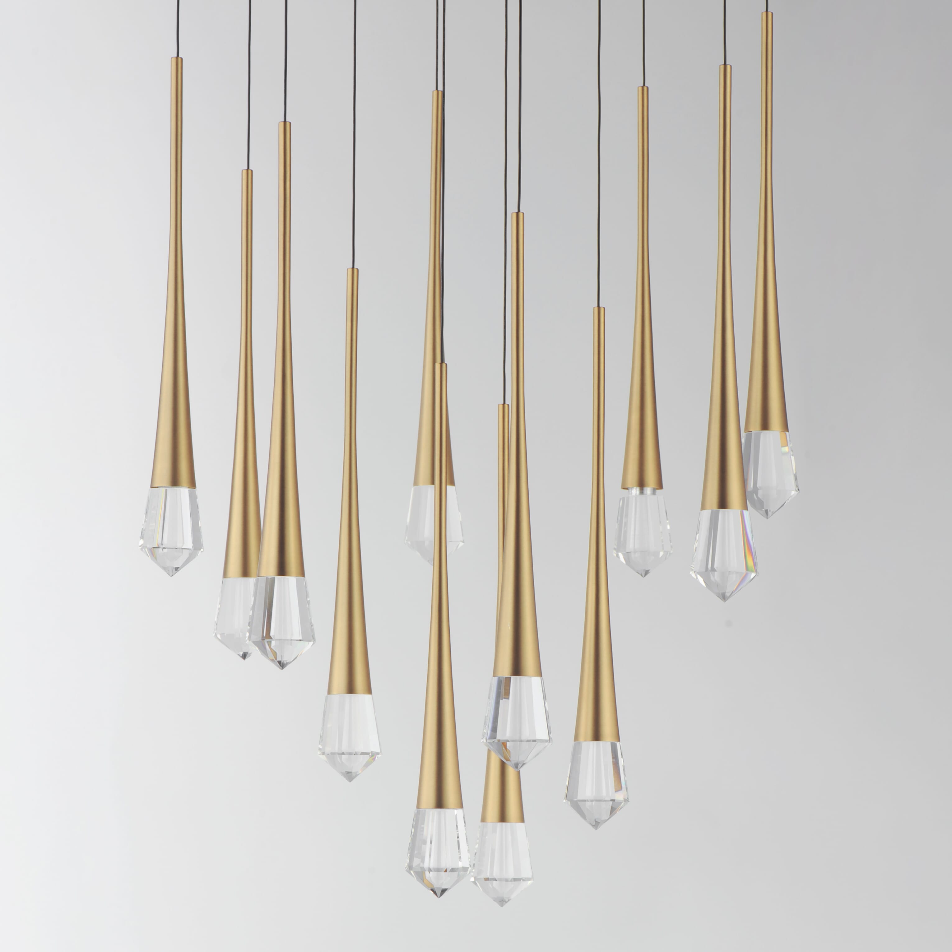 ET2 Lighting Pierce 12-Light Multi-Light Pendant in Gold