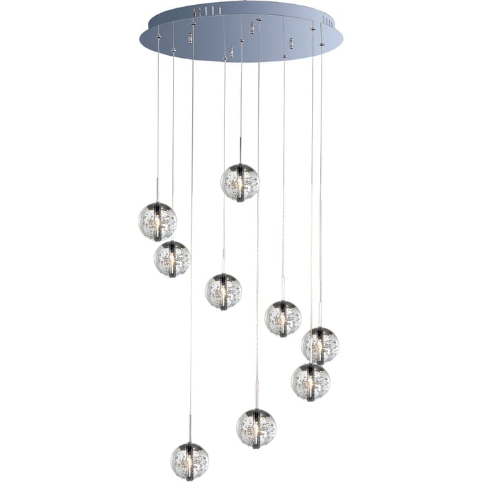 ET2 Orb 9-Light Xenon Pendant, Polished Chrome ET2 Orb 9-Light Xenon Pendant, Polished Chrome