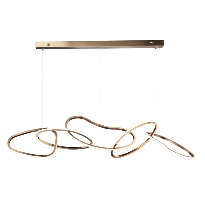 ET2 Lighting Unity 55" 5-Light LED Linear Pendant in Brushed Champagne ET2 Lighting Unity 55" 5-Light LED Linear Pendant in Brushed Champagne