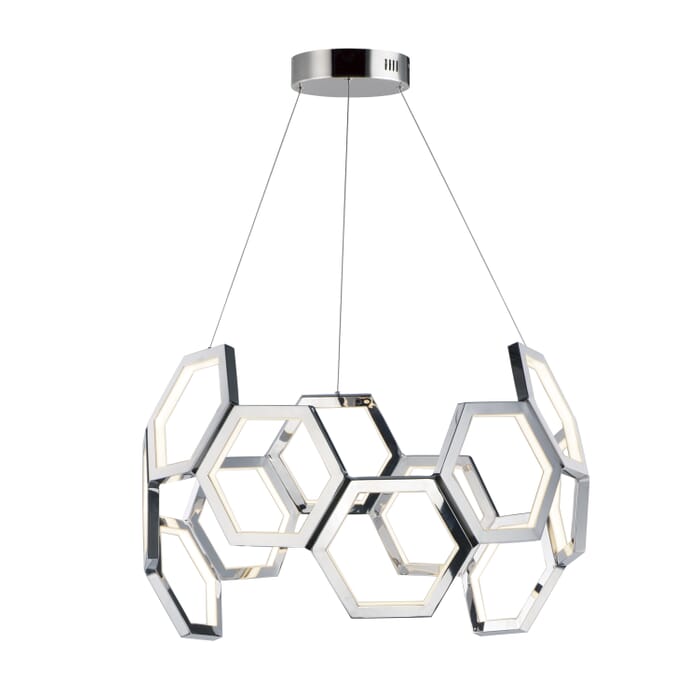 ET2 Lighting Polygon 30" LED Pendant in Polished Chrome ET2 Lighting Polygon 30" LED Pendant in Polished Chrome