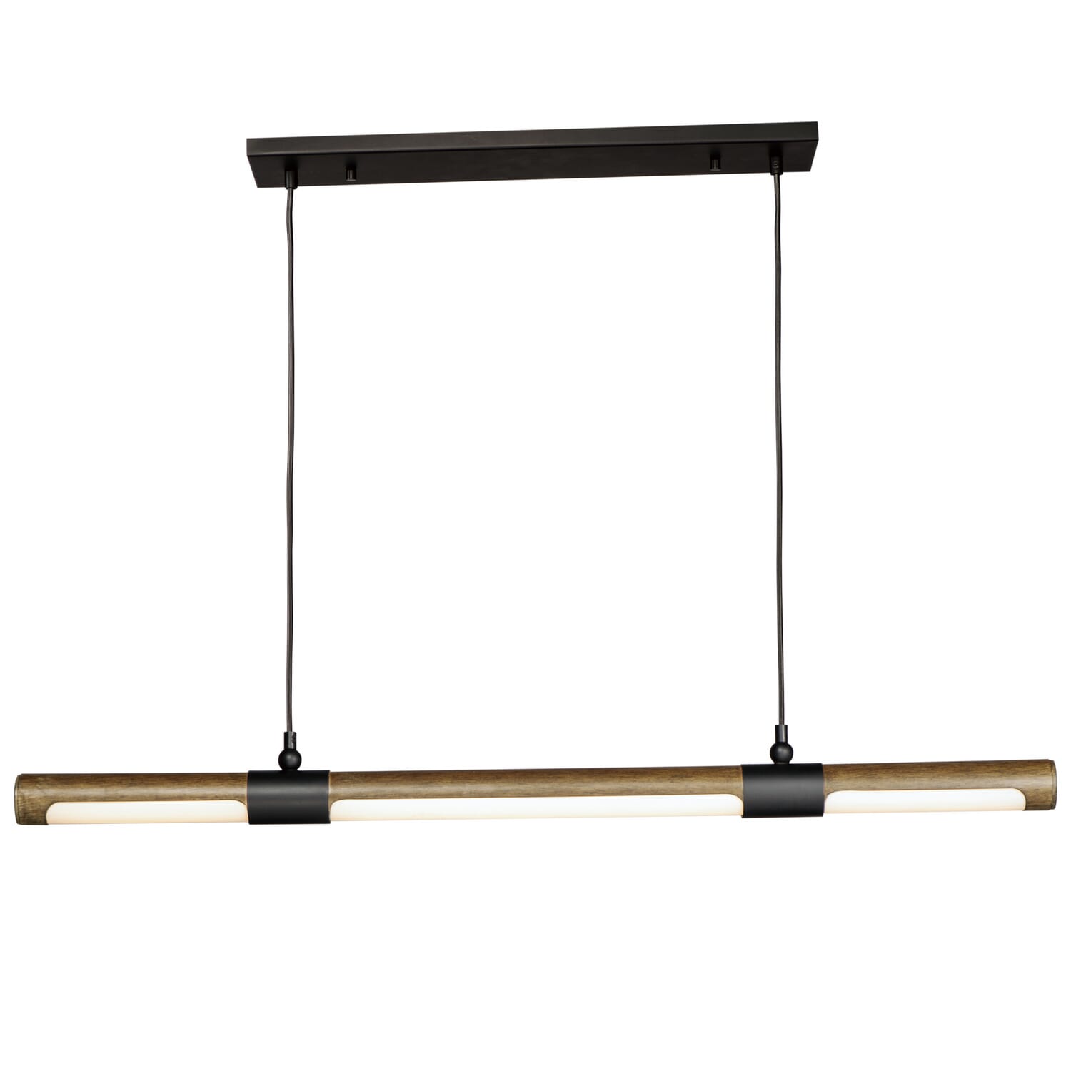 Rollo 1-Light LED Pendant in Antique Pecan with Black