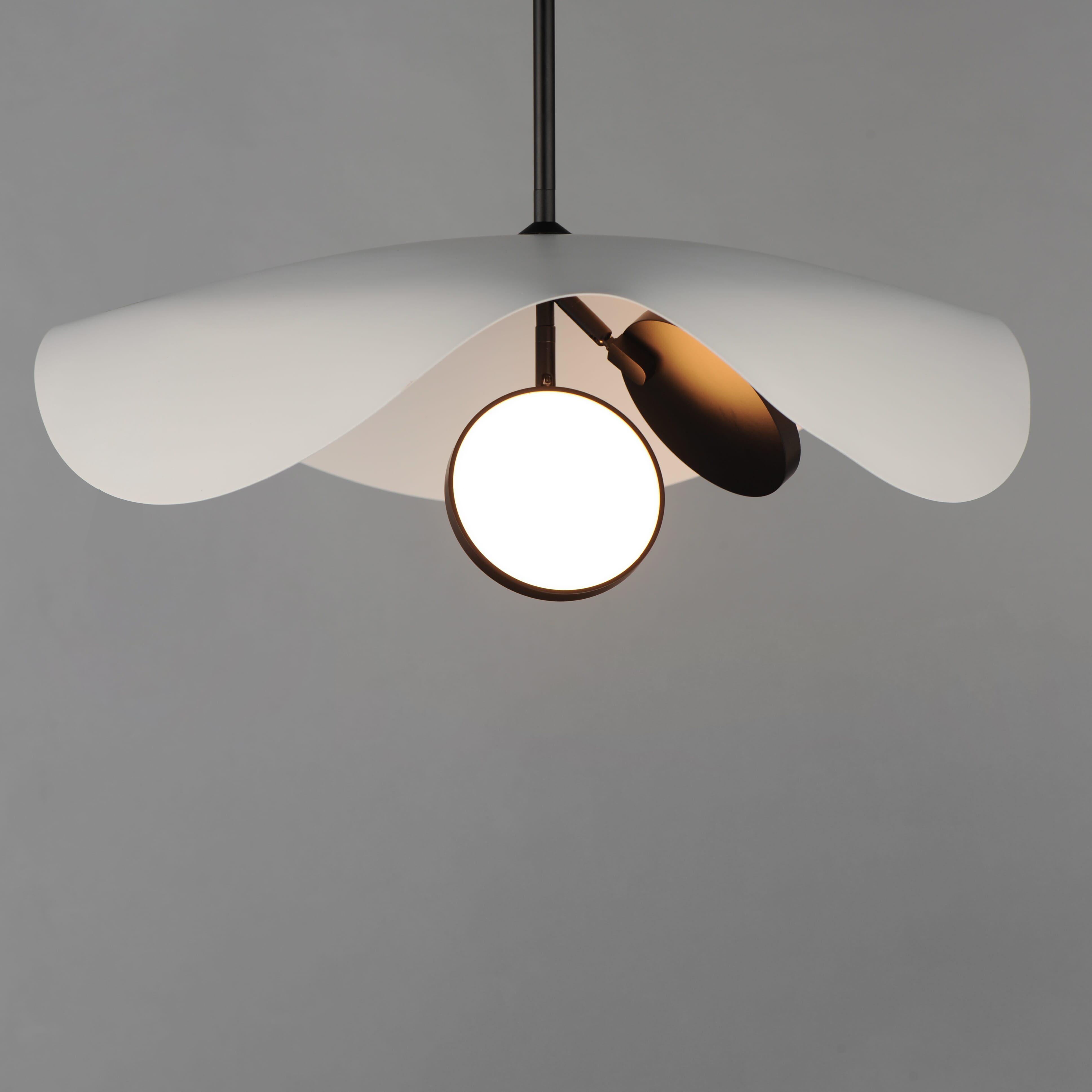 ET2 Lighting Carmen 2-Light Single Pendant in Black