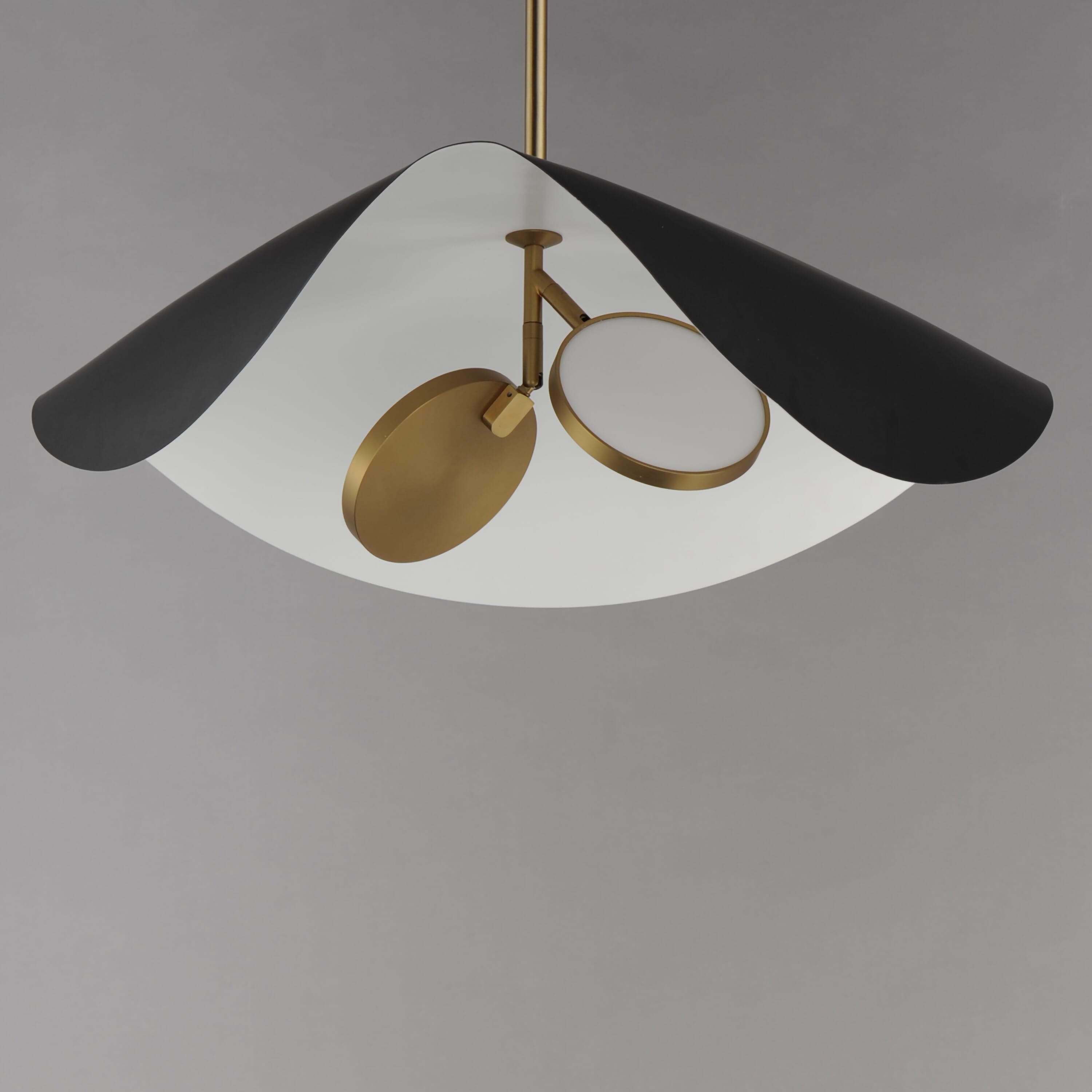 ET2 Lighting Carmen 2-Light Single Pendant in Black with Gold