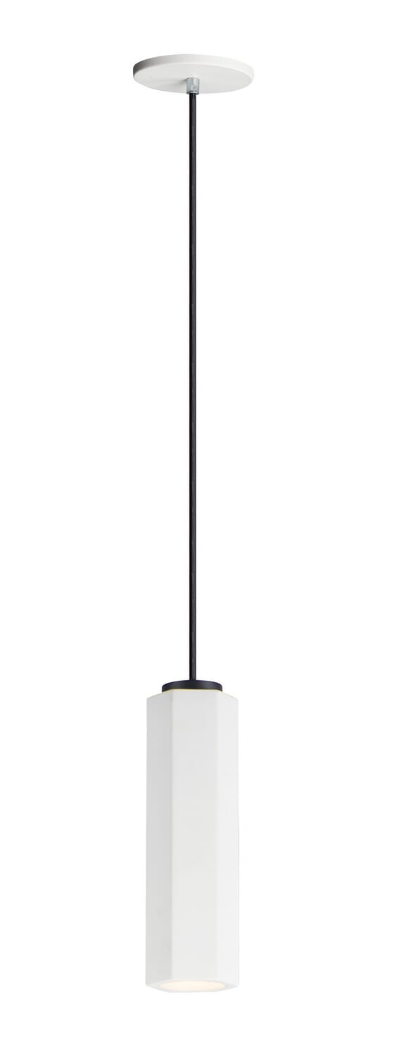Allen 1-Light LED Pendant in White with Black