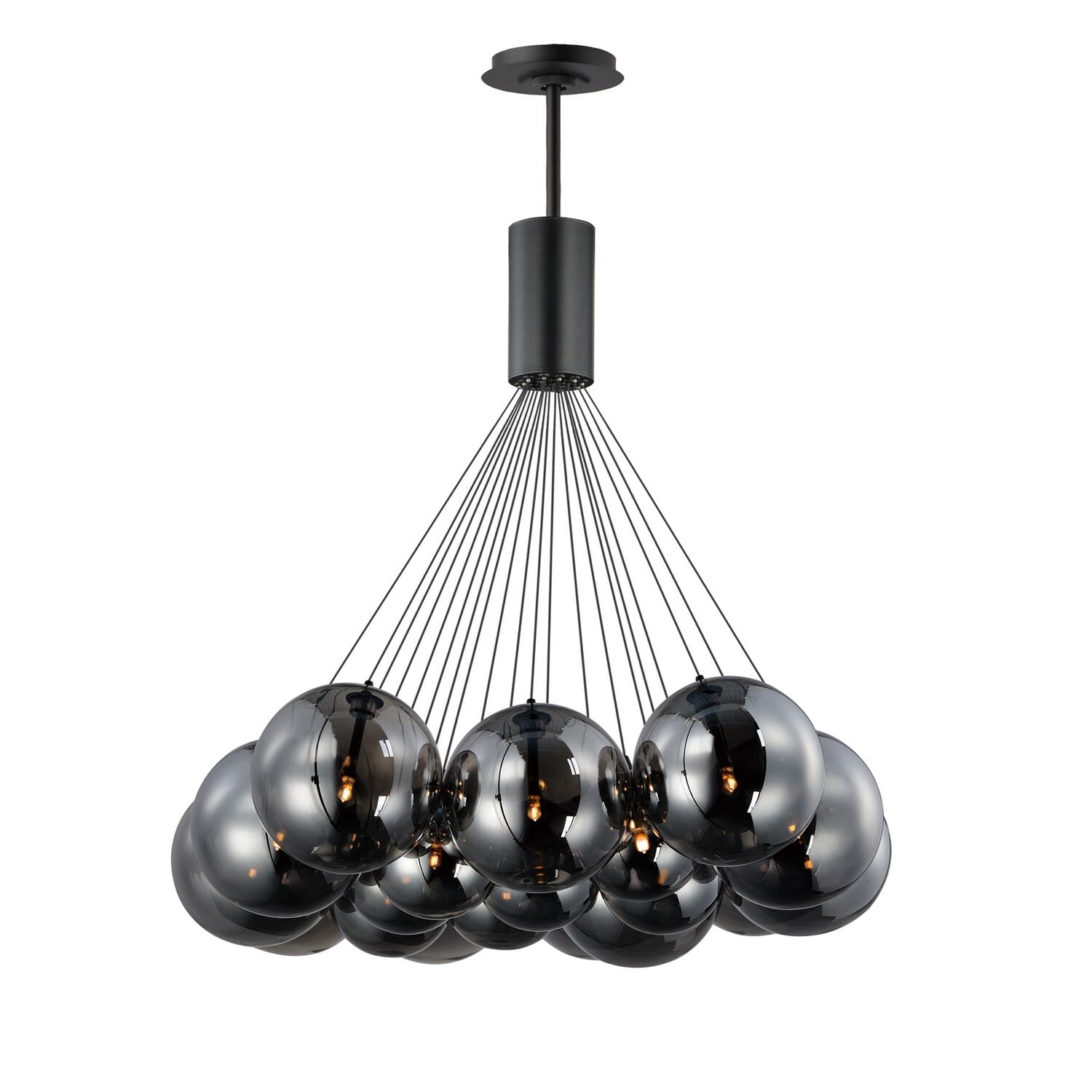 Burst 20-Light LED Pendant in Black