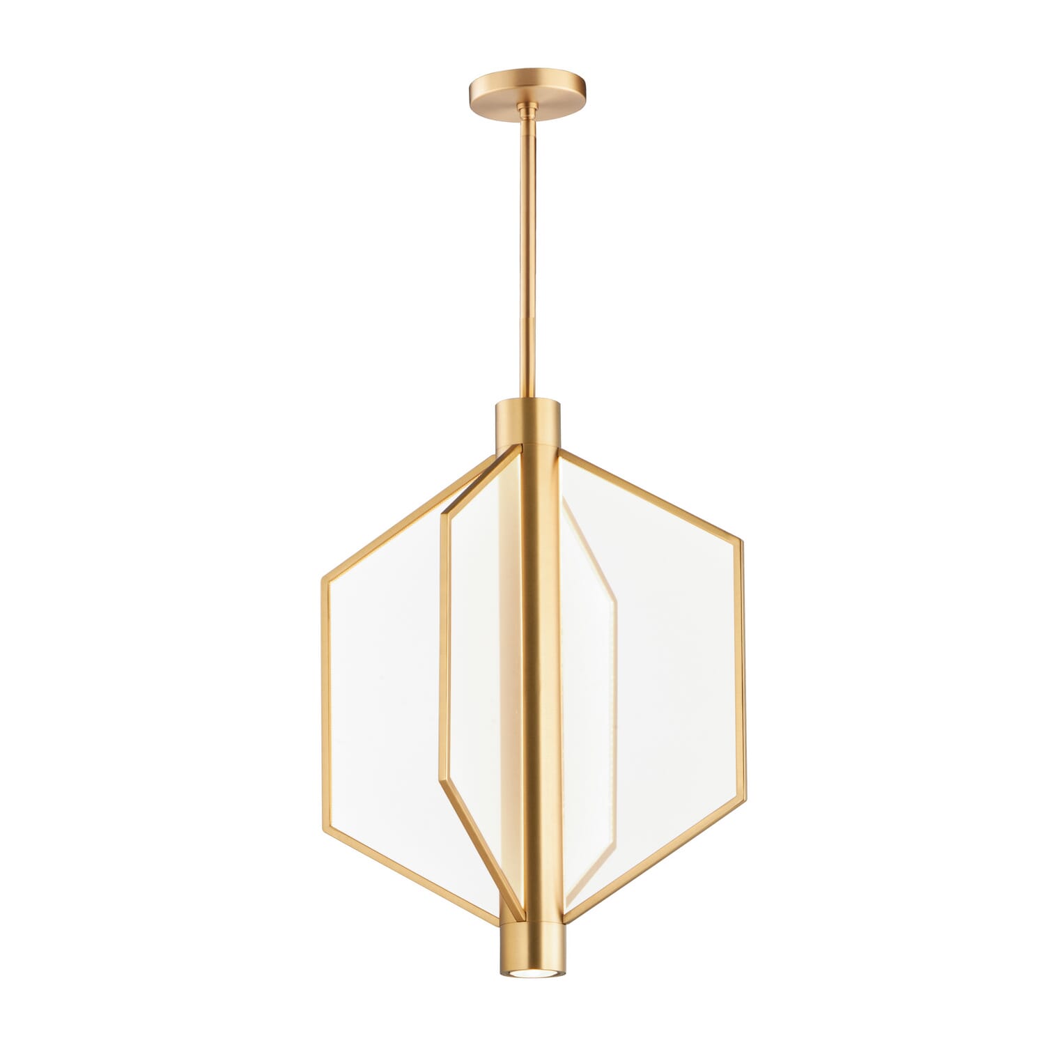 Telstar 4-Light LED Pendant in Natural Aged Brass