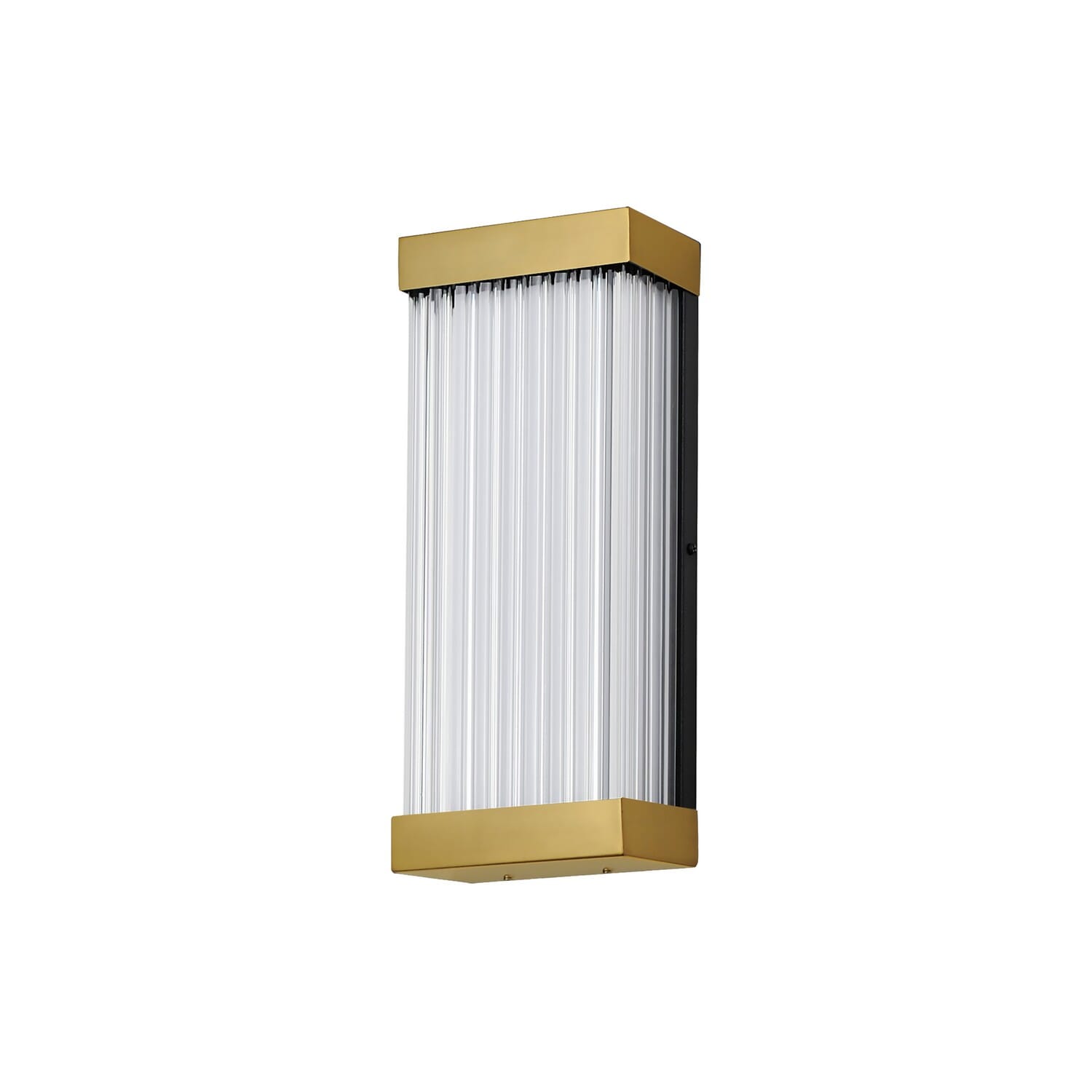 Acropolis 1-Light LED Outdoor Wall Sconce in Natural Aged Brass