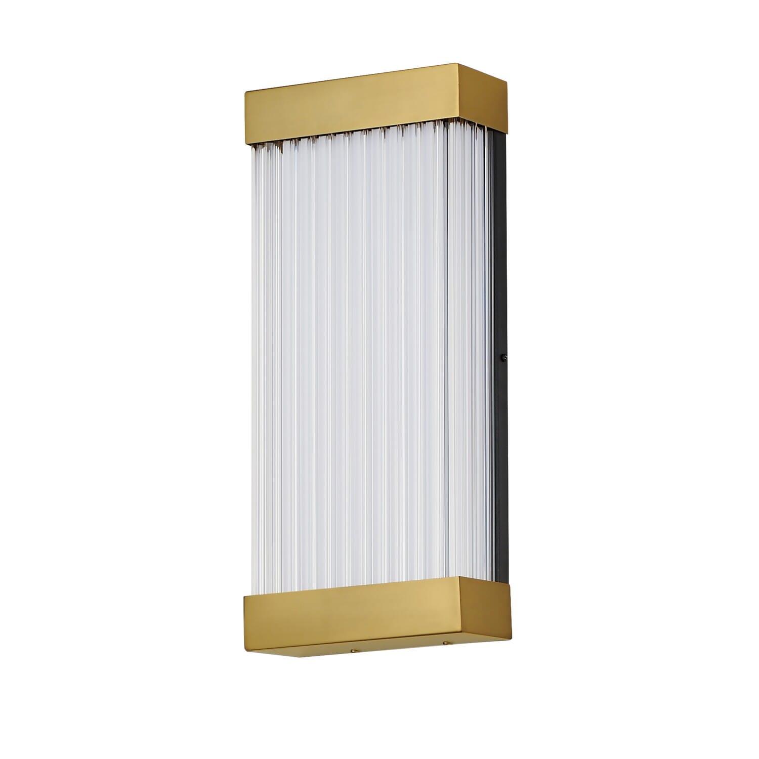 Acropolis 1-Light LED Outdoor Wall Sconce in Natural Aged Brass