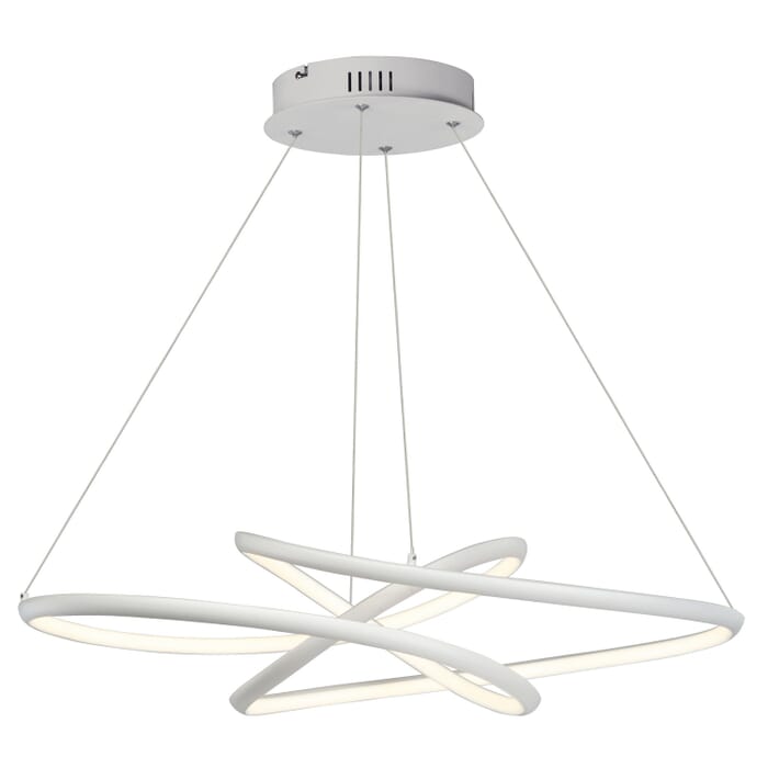 Twisted 1-Light LED Pendant in Matte White Twisted 1-Light LED Pendant in Matte White