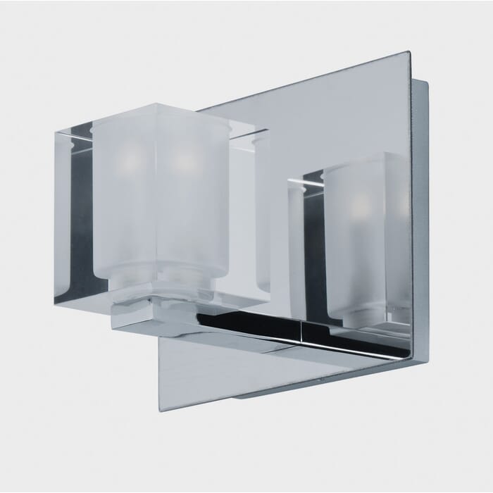 ET2 Blocs LED 6" Clear Glass Bathroom Vanity Light in Polished Chrome ET2 Blocs LED 6" Clear Glass Bathroom Vanity Light in Polished Chrome