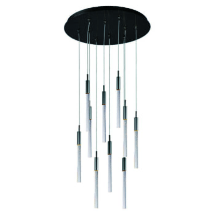 ET2 Scepter 15.5" 10-Light Bubble Glass Pendant in Black Chrome ET2 Scepter 15.5" 10-Light Bubble Glass Pendant in Black Chrome