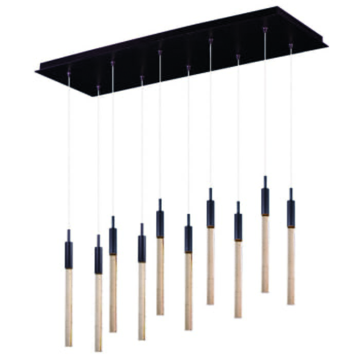 ET2 Scepter 33.75" 10-Light Linear Pendant in Anodized Bronze ET2 Scepter 33.75" 10-Light Linear Pendant in Anodized Bronze