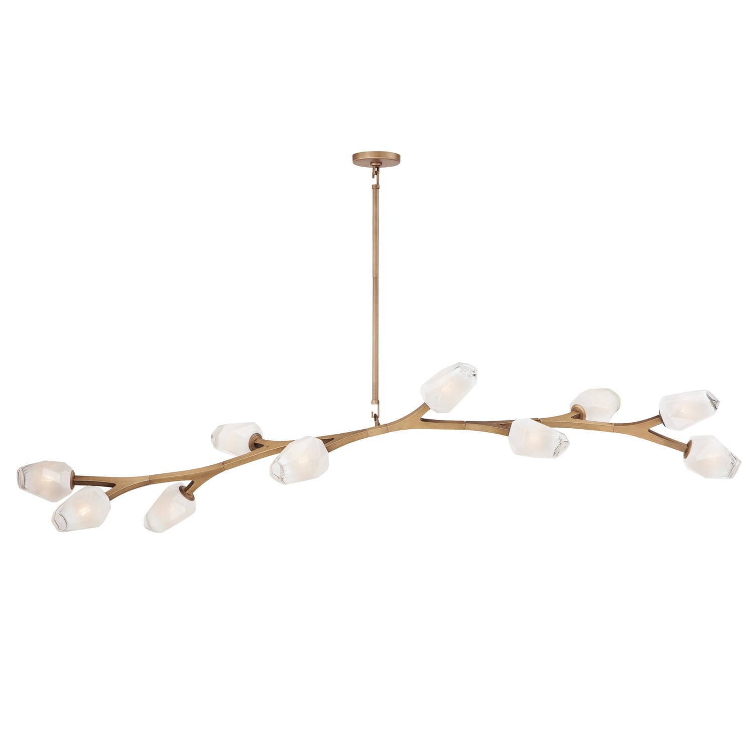 Blossom 10-Light LED Pendant in Natural Aged Brass