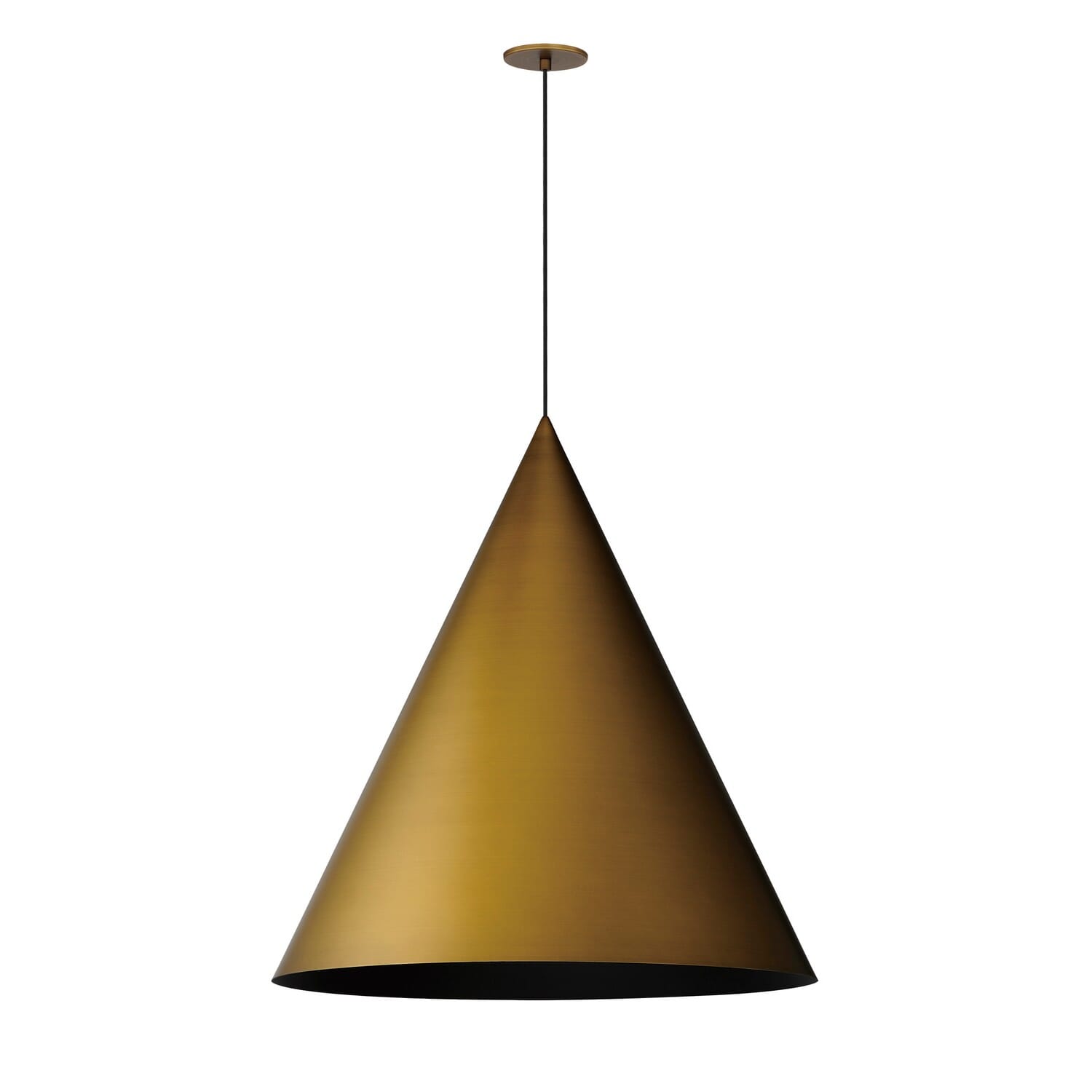 Pitch 1-Light LED Pendant in Antique Brass