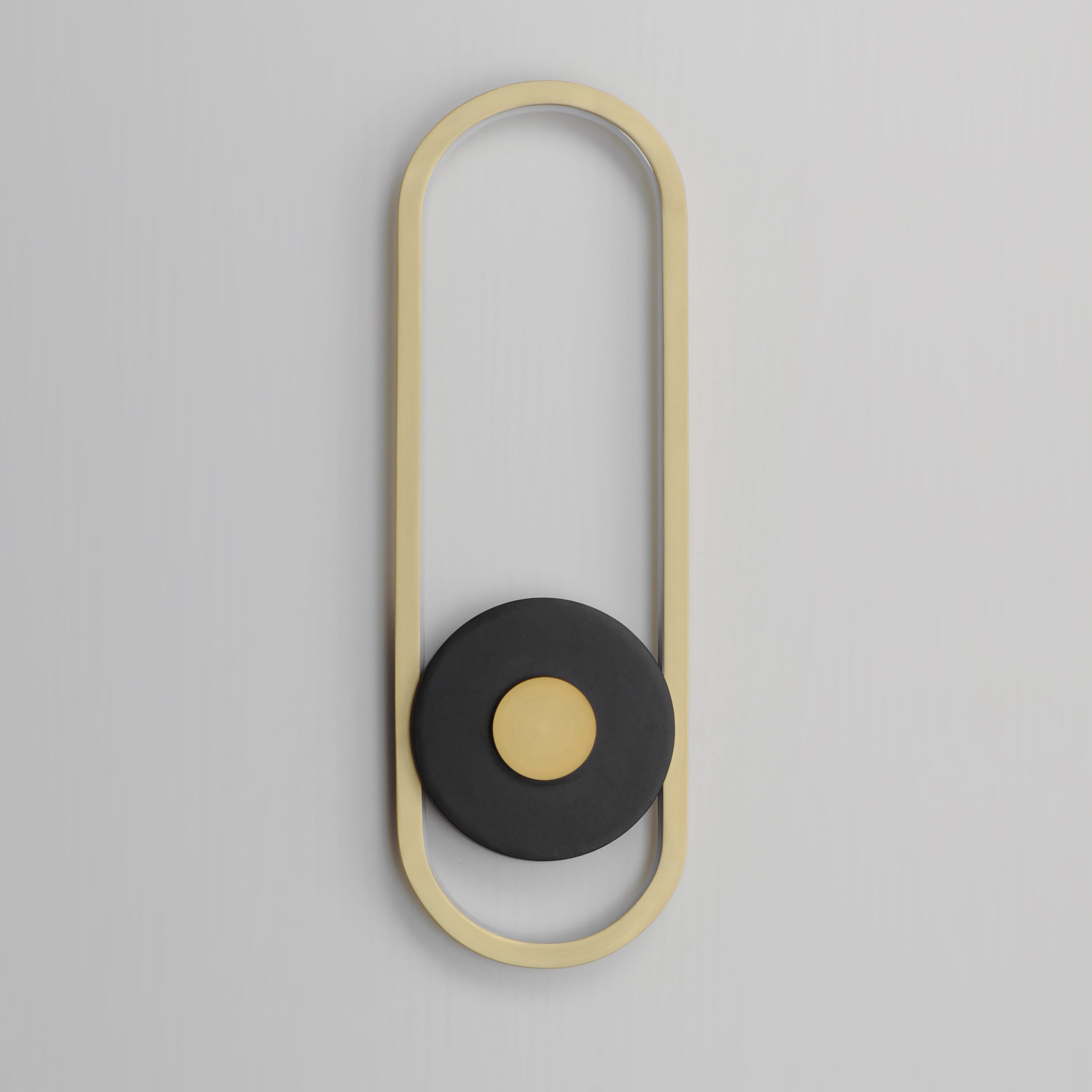 ET2 Lighting Gravity 1-Light Outdoor Wall Mount in Black with Gold