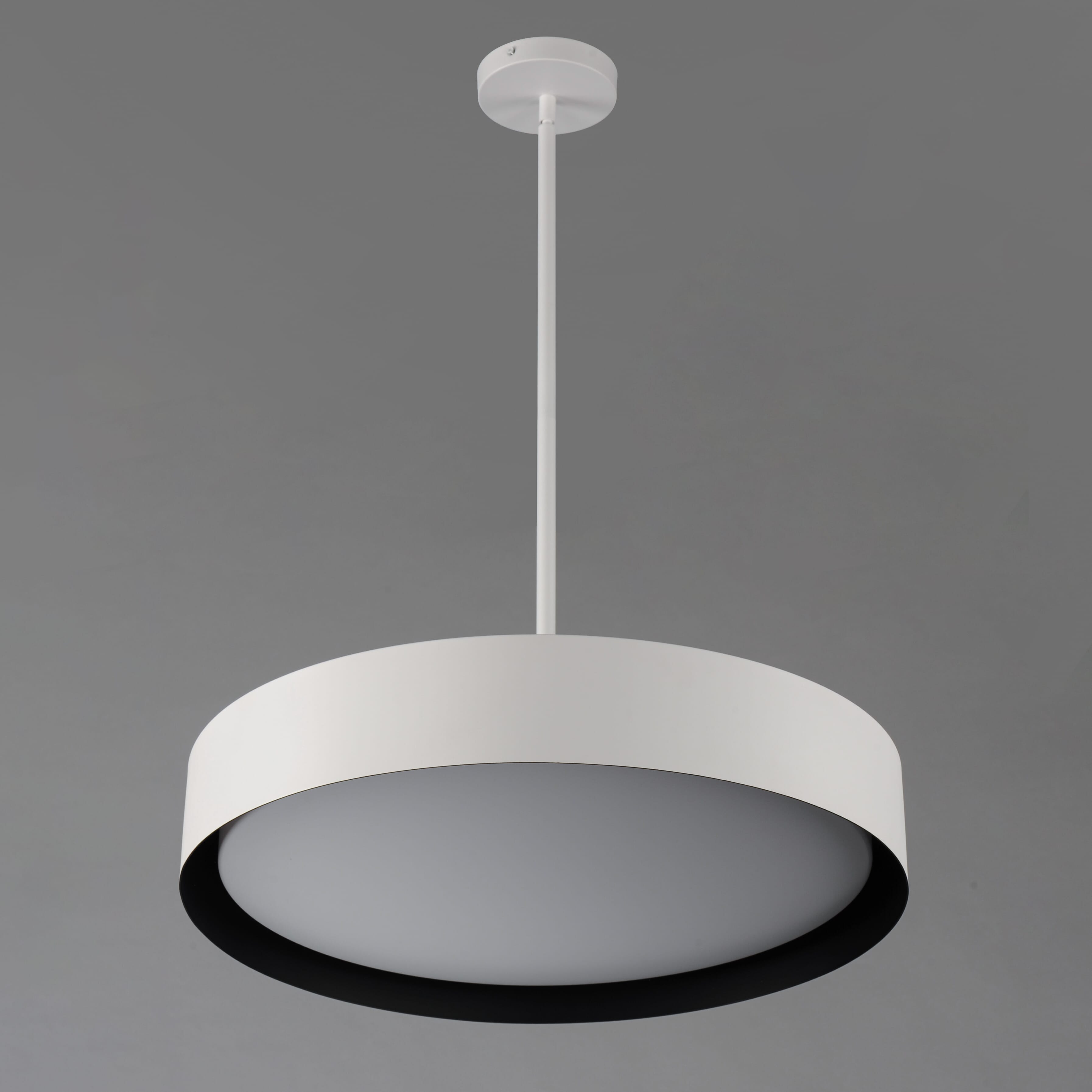 ET2 Lighting Echo 1-Light Single Pendant in White with Black