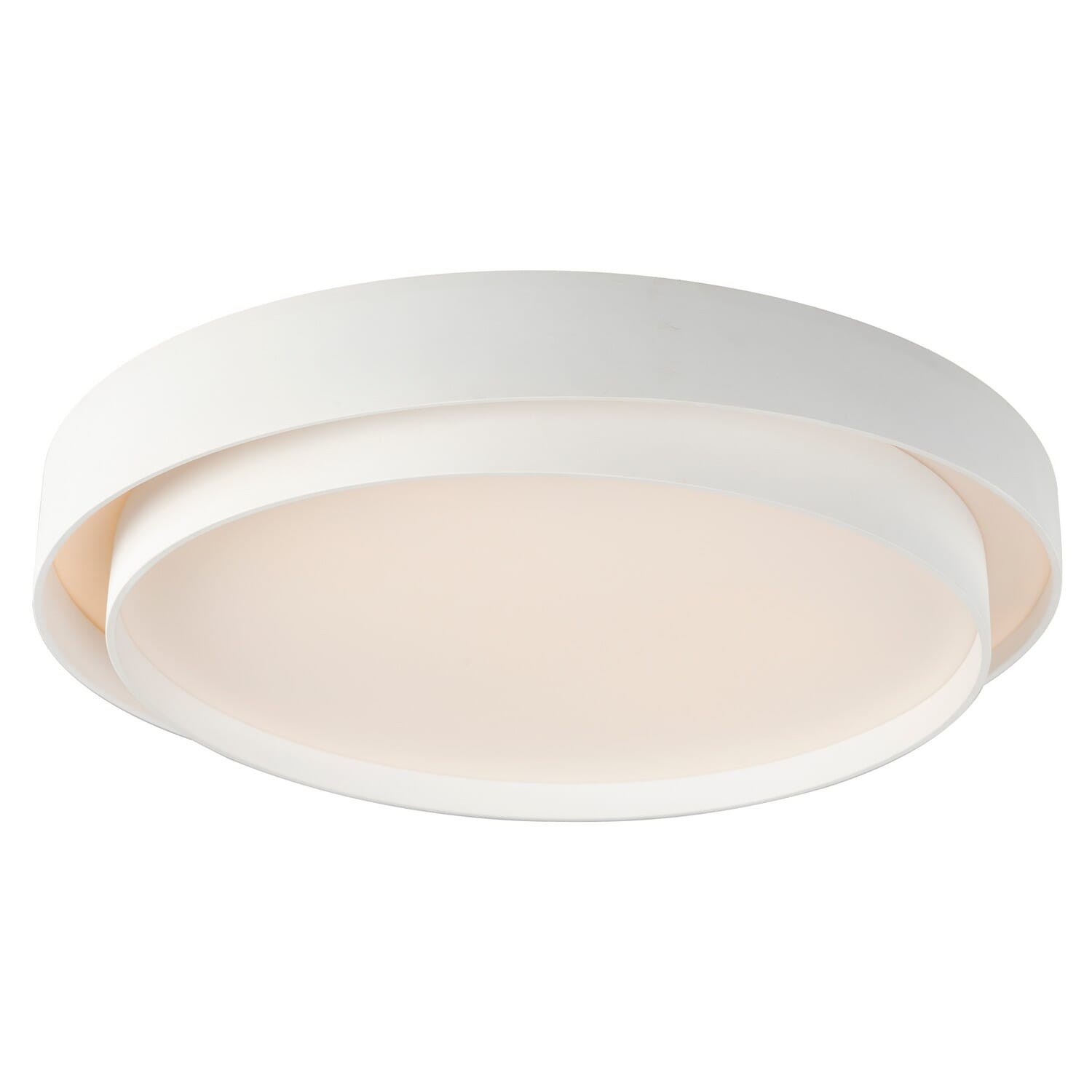 Ziggurat 1-Light LED Flush Mount in White