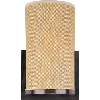 ET2 Elements 11" Grass Cloth Shade Wall Sconce in Oil Rubbed Bronze