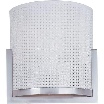 ET2 Elements 11" 2-Light White Weave Wall Sconce in Satin Nickel