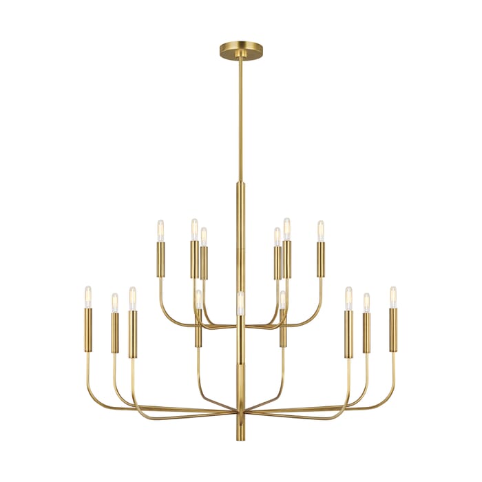 Generation Lighting Brianna 15-Light Chandelier in Burnished Brass by Ellen Degeneres Generation Lighting Brianna 15-Light Chandelier in Burnished Brass by Ellen Degeneres