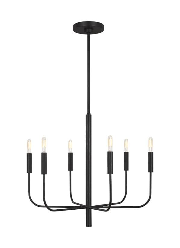 Generation Lighting Brianna 6-Light Chandelier in Aged Iron by Ellen Degeneres