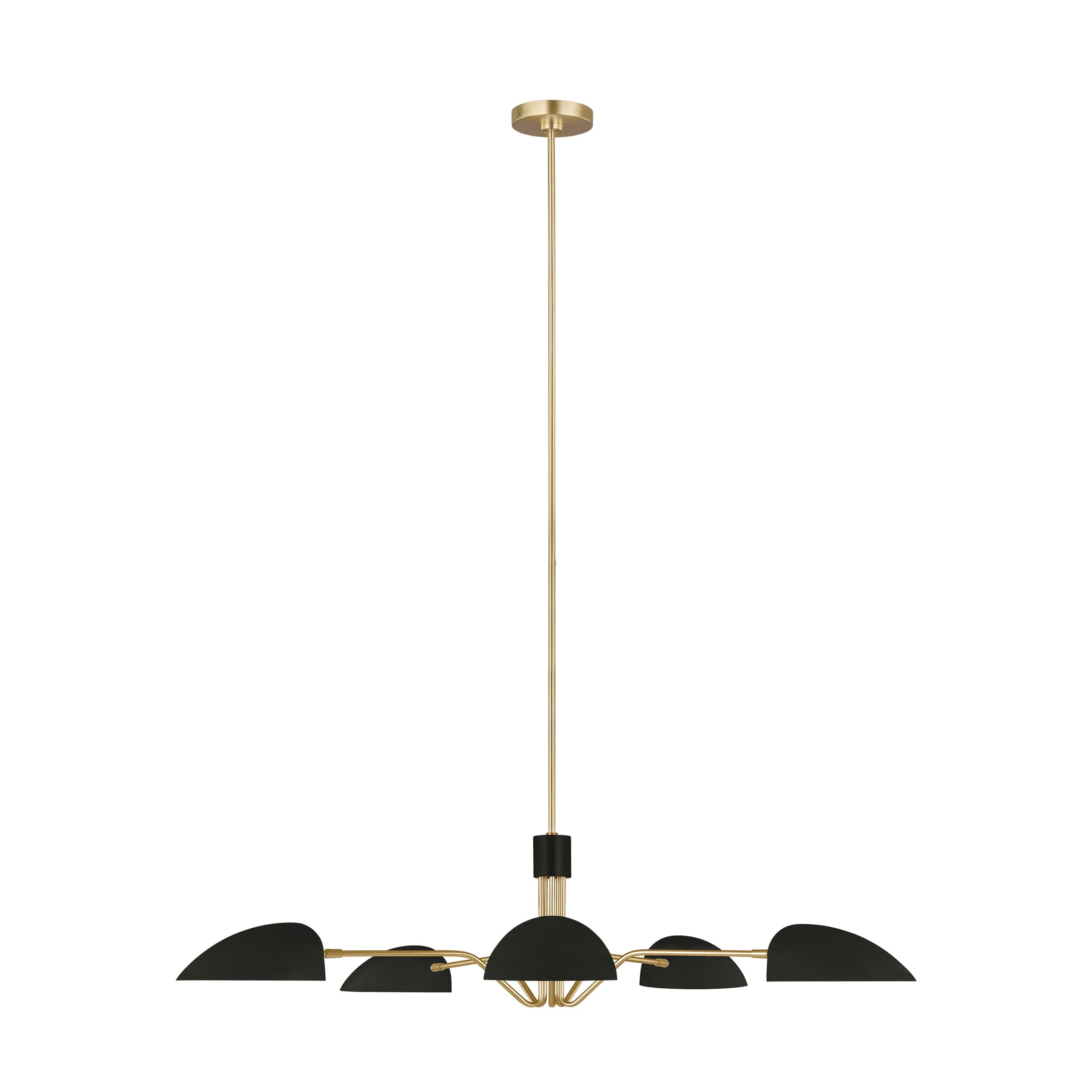 Generation Lighting Jane 5-Light Chandelier in Midnight Black And Burnished Brass by Ellen Degeneres