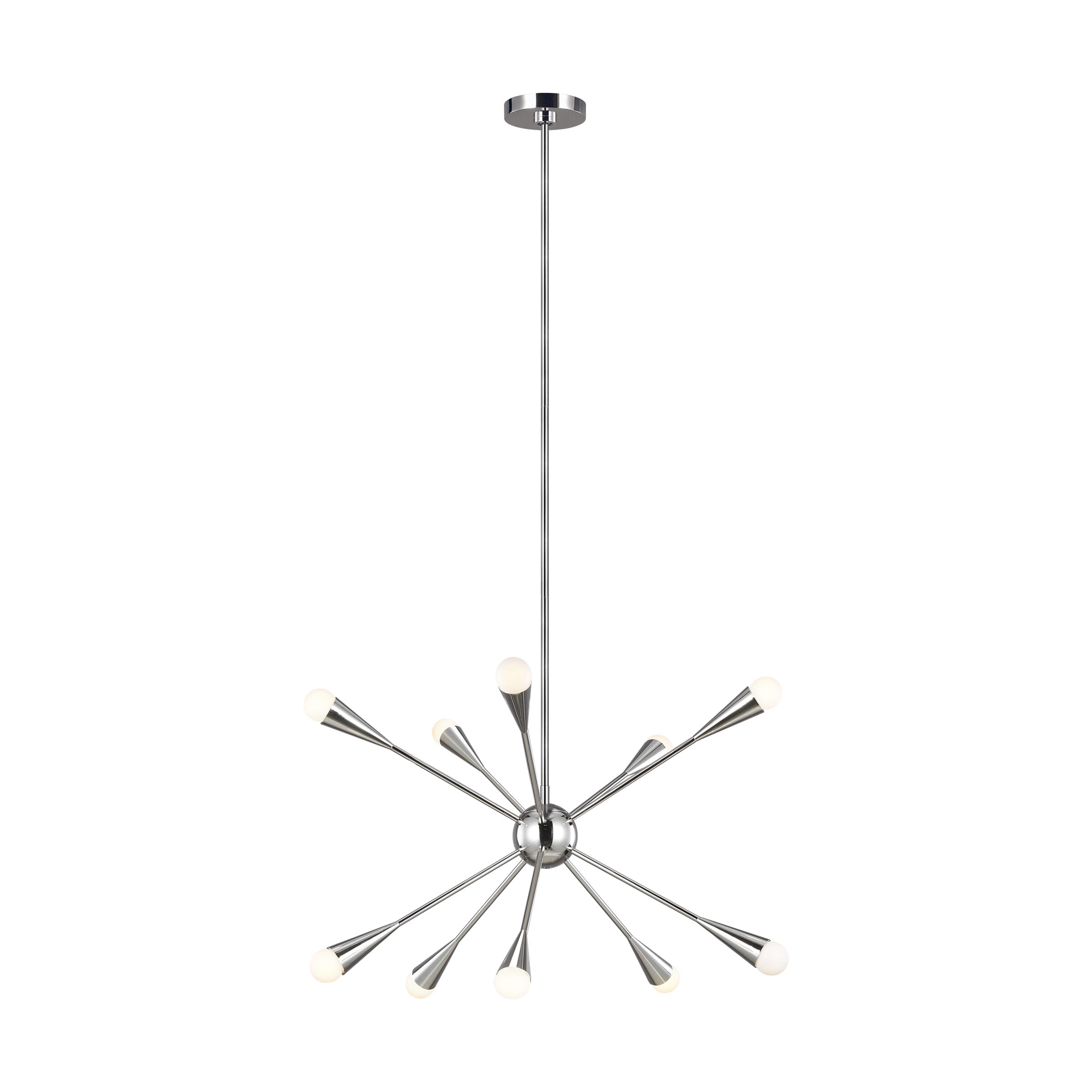Generation Lighting Jax 10-Light Chandelier in Polished Nickel by Ellen Degeneres