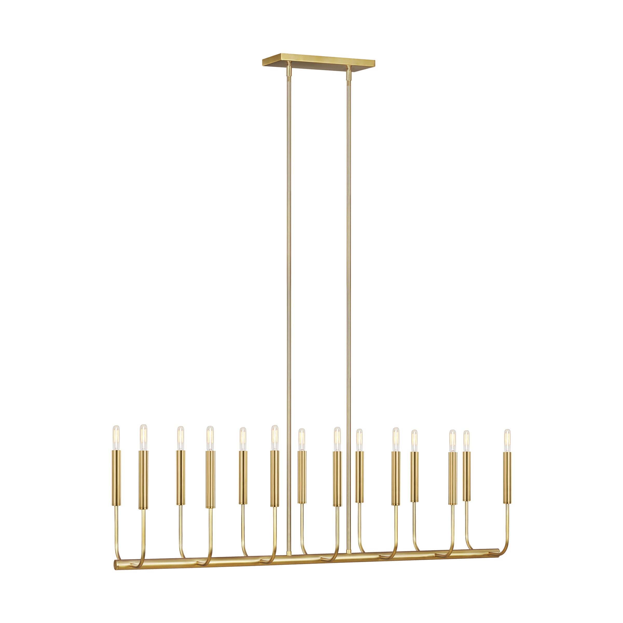 Generation Lighting Brianna 14-Light Kitchen Island Light in Burnished Brass by Ellen Degeneres