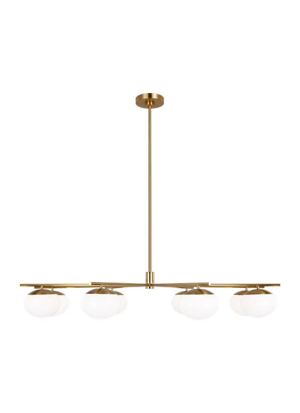 Generation Lighting Lune 8-Light Chandelier in Burnished Brass by Ellen Degeneres