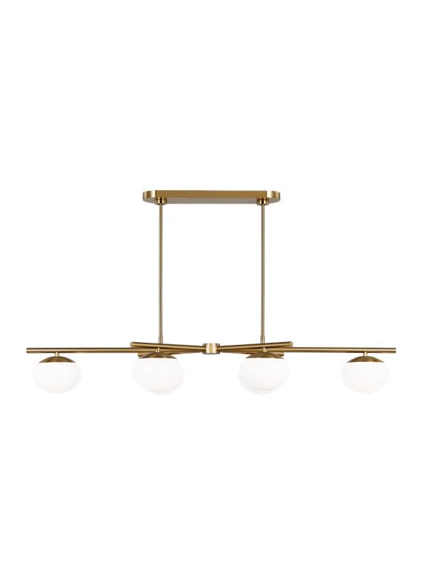 Generation Lighting Lune 6-Light Chandelier in Burnished Brass by Ellen Degeneres