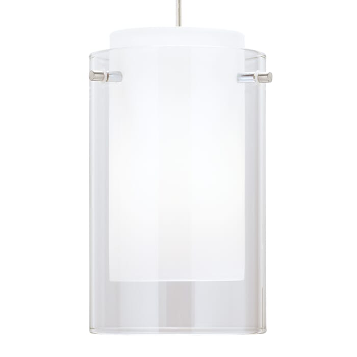 Tech Echo 7" Pendant Light in Satin Nickel and Clear Tech Echo 7" Pendant Light in Satin Nickel and Clear