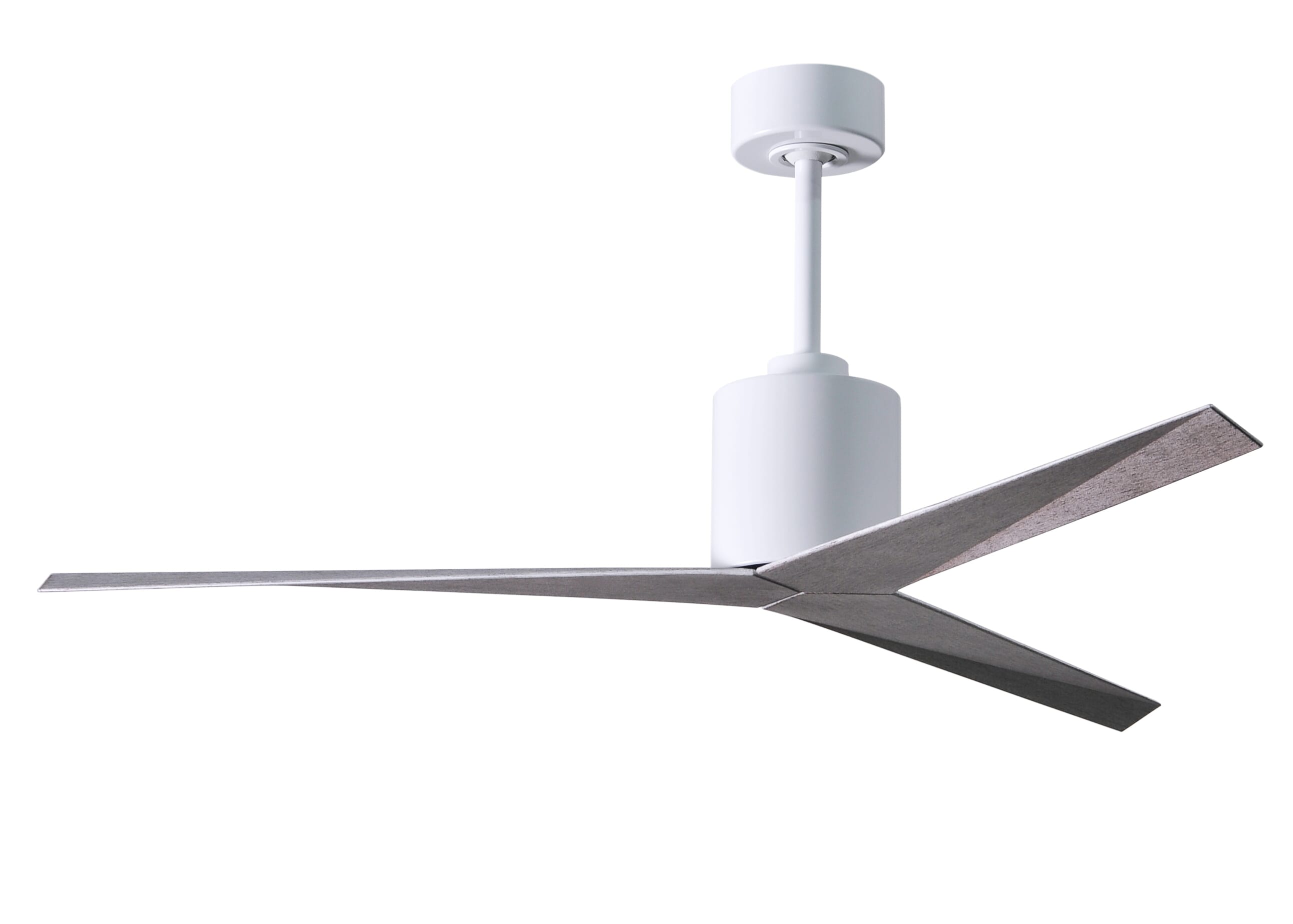 Eliza 6-Speed DC 56" Ceiling Fan in Gloss White with Barn Wood Tone blades
