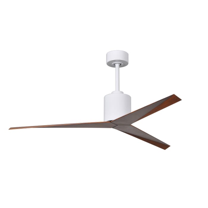 Eliza 6-Speed DC 56" Ceiling Fan in Gloss White with Walnut Tone blades Eliza 6-Speed DC 56" Ceiling Fan in Gloss White with Walnut Tone blades