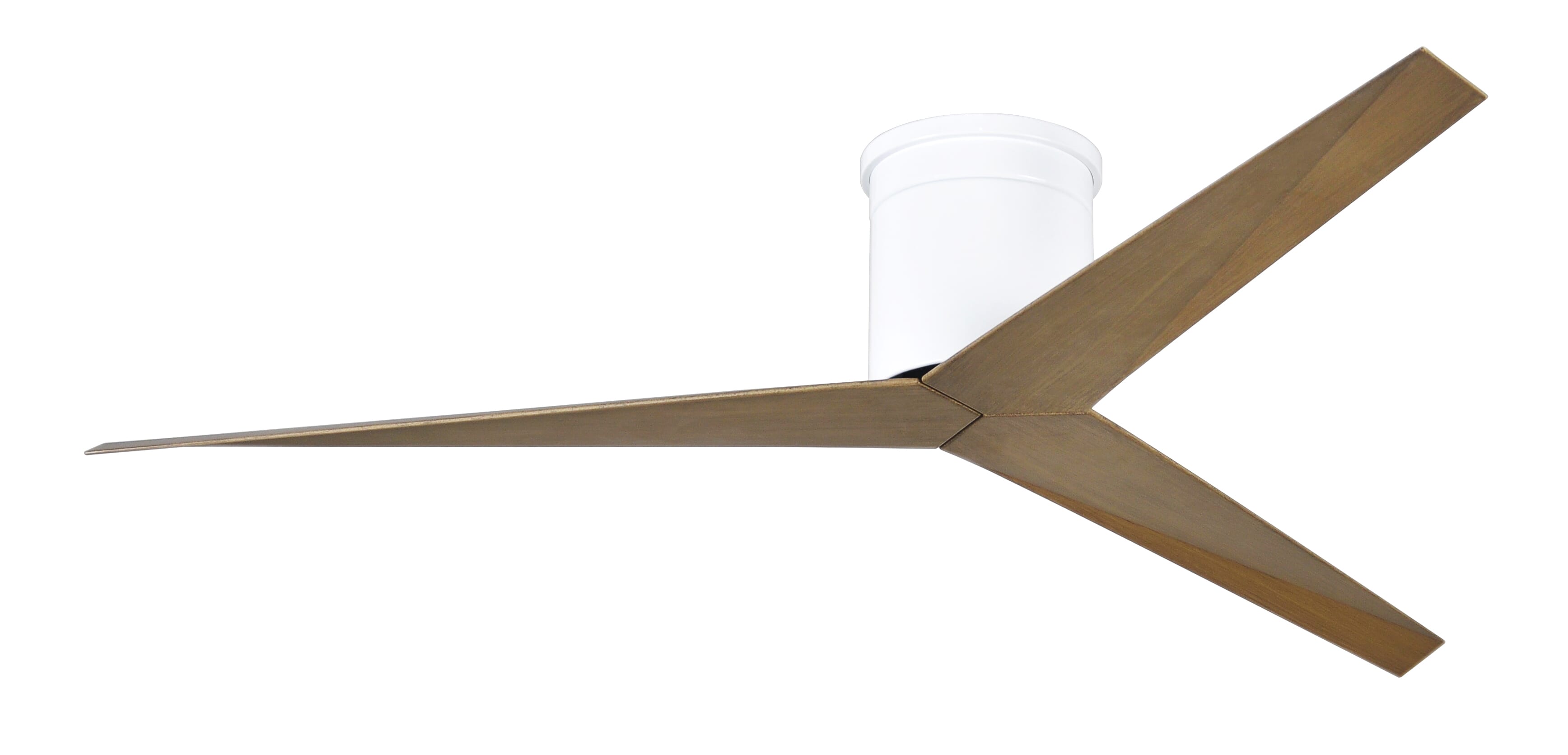 Eliza 6-Speed DC 56" Ceiling Fan in Gloss White with Gray Ash blades