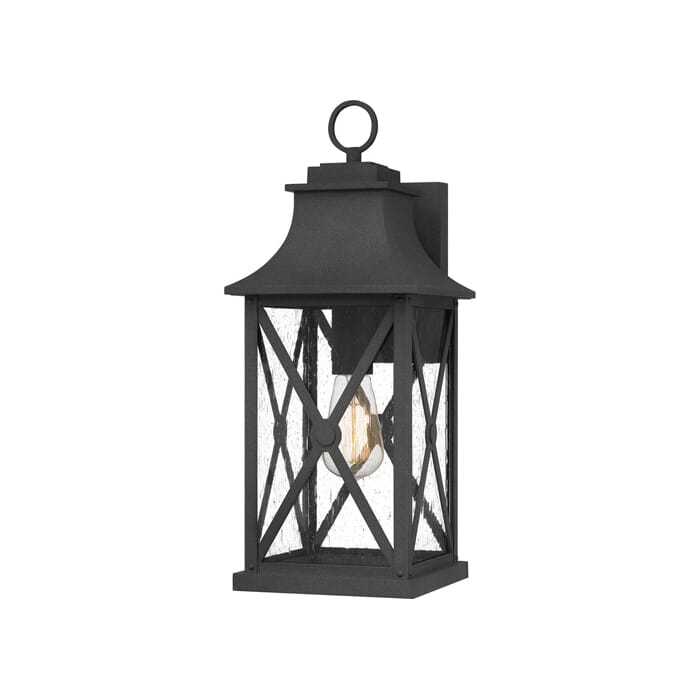 Quoizel Ellerbee Outdoor Hanging Light in Mottled Black Quoizel Ellerbee Outdoor Hanging Light in Mottled Black