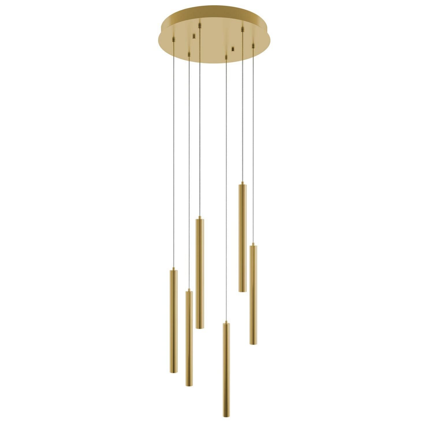 Eli LED Pendant in Satin Brass