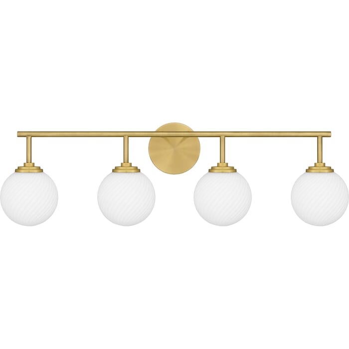 Eloise 4-Light Bathroom Vanity Light in Aged Brass Eloise 4-Light Bathroom Vanity Light in Aged Brass