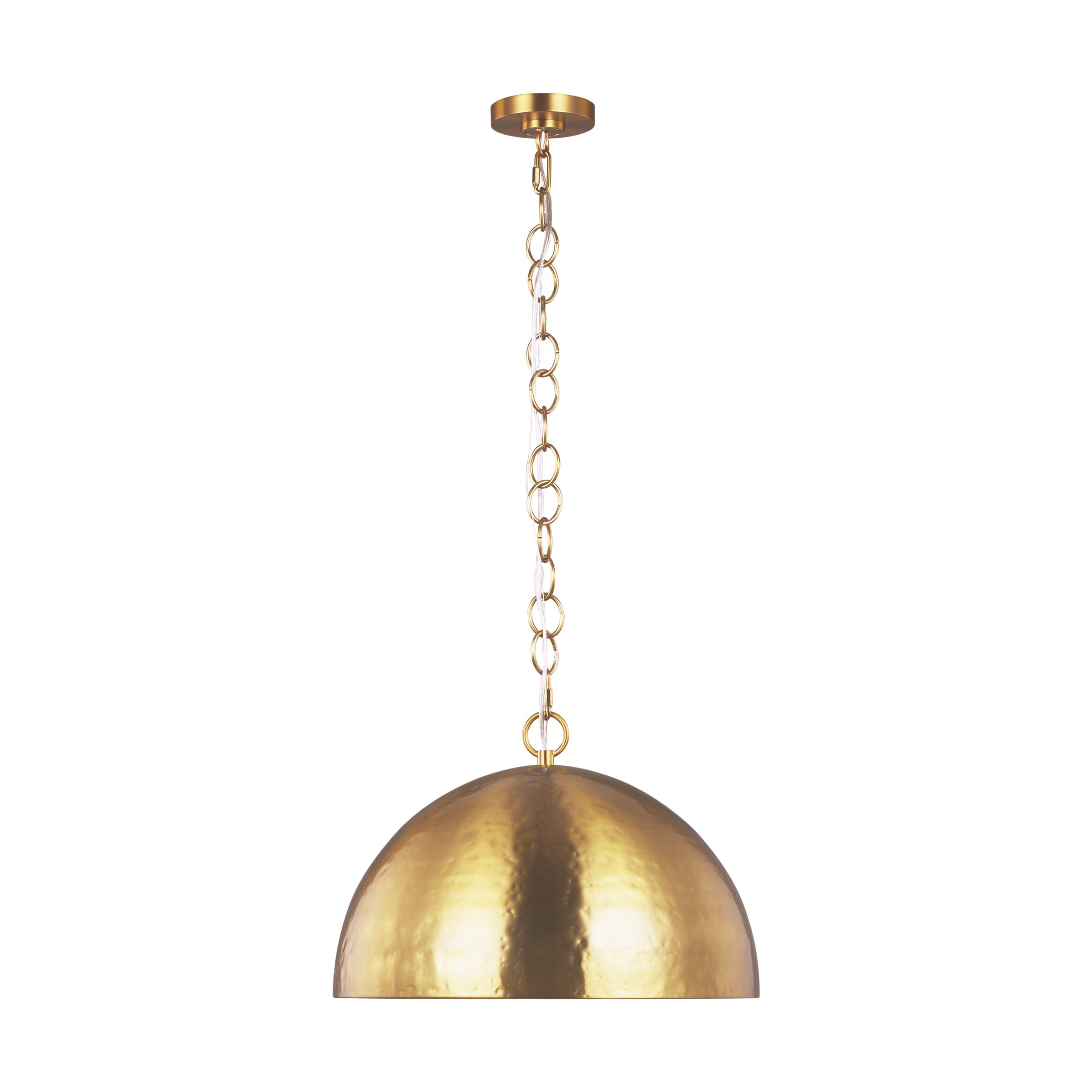 Generation Lighting Whare Pendant Light in Burnished Brass by Ellen Degeneres