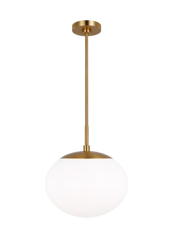 Generation Lighting Lune Pendant Light in Burnished Brass by Ellen Degeneres