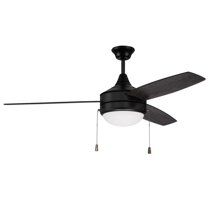Craftmade Phaze Energy Star 3 Blade 2-Light Indoor Ceiling Fan in Flat Black Craftmade Phaze Energy Star 3 Blade 2-Light Indoor Ceiling Fan in Flat Black