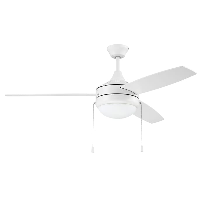 Craftmade Phaze Energy Star 3 Blade 2-Light Indoor Ceiling Fan in White Craftmade Phaze Energy Star 3 Blade 2-Light Indoor Ceiling Fan in White
