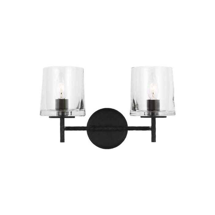Generation Lighting Marietta 2-Light Bathroom Vanity Light in Aged Iron by Ellen Degeneres Generation Lighting Marietta 2-Light Bathroom Vanity Light in Aged Iron by Ellen Degeneres